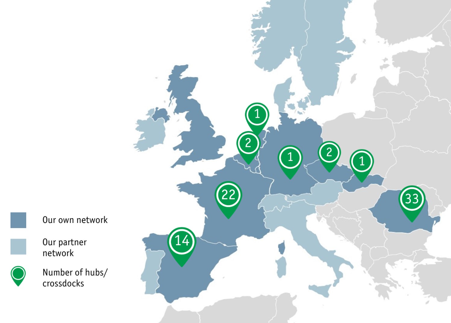 ETP Hubs European Map 2023