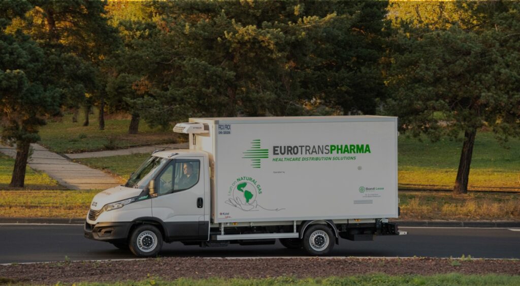 Eurotranspharma's truck driving in nature