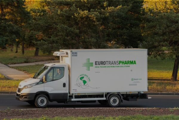 Eurotranspharma's truck driving in nature
